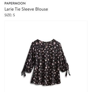 Papermoon Stitch Fix floral silky tiesleeve blouse